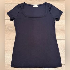 Elegant Navy Women's Short Sleeve Top